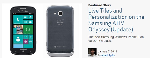 Samsung ATIV Odyssey now with Verizon