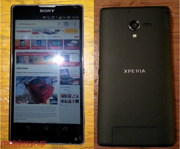 Sony Xperia ZL possibly coming to Bell