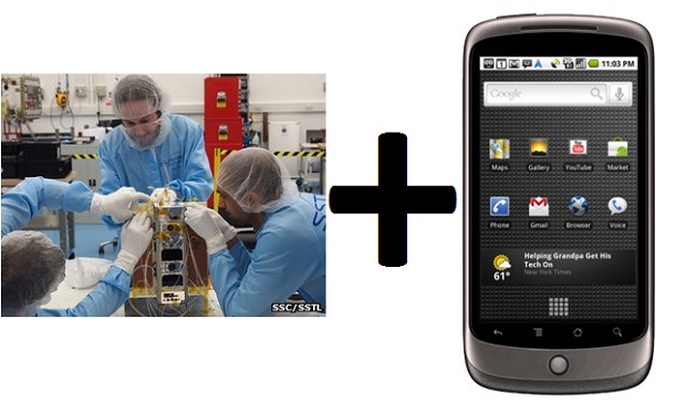 Google Nexus One in control of a space satellite 2