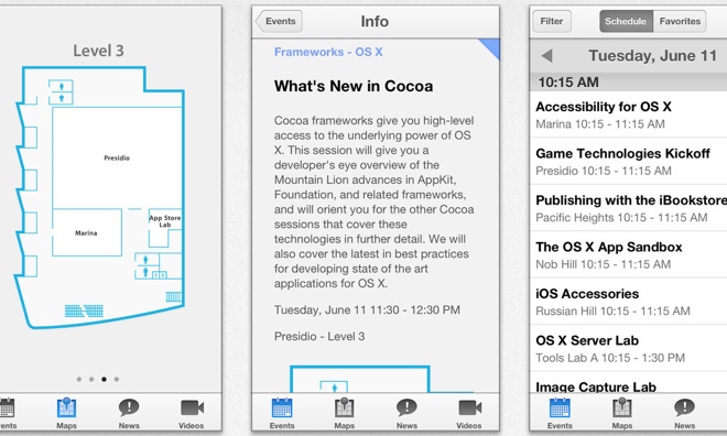 WWDC app of Apple reveals more about the new concept for iOS 7