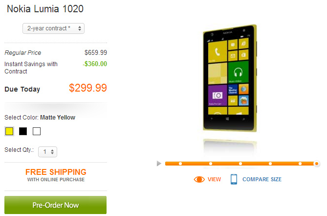 Nokia Lumia 1020 officially launched today by the AT&T carrier