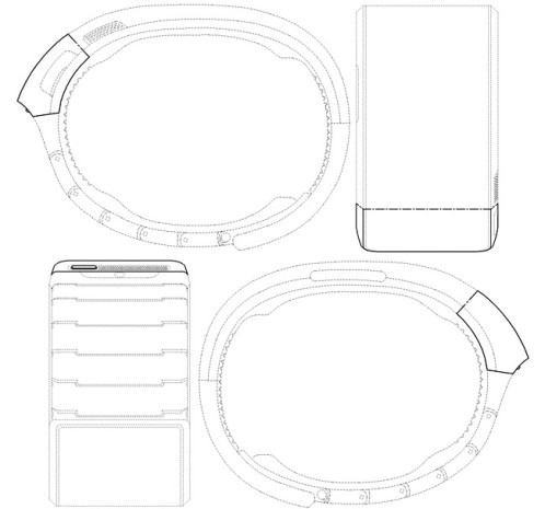 The Patent information for the new smartwatch by Samsung included flexible screen