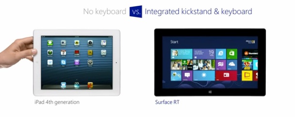iPad and Surface RT in a video “clash” 