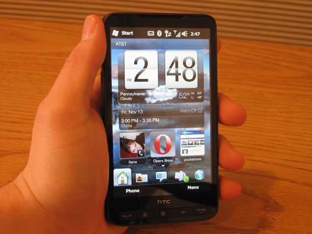HTC HD2 front view