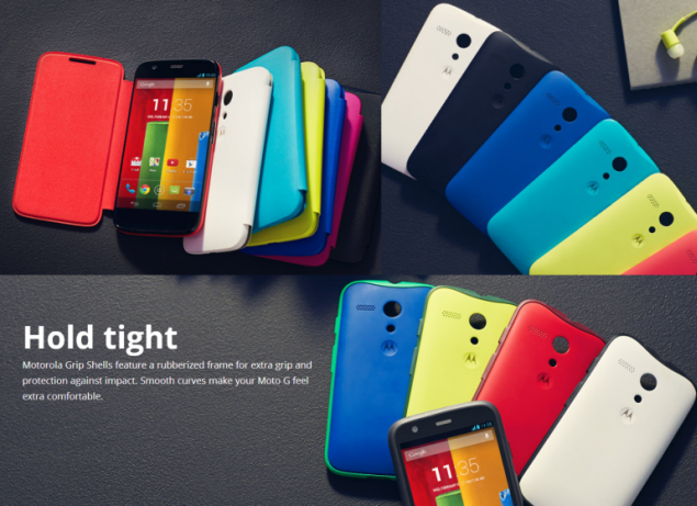 Motorola Moto G provides customizable options with interchangeable backplates in many colors