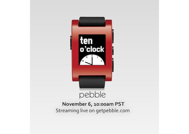 Big announcements are expected today from Pebble during a livestream event
