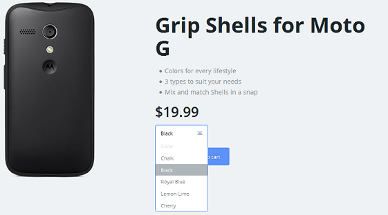 Grip Shells accessories for Moto G can be purchased for $19.99