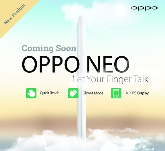 Oppo Neo with 4.5-inches screen might arrive soon