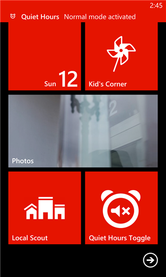Quiet Hours app for Windows Phone similar to Do Not Disturb for iOS