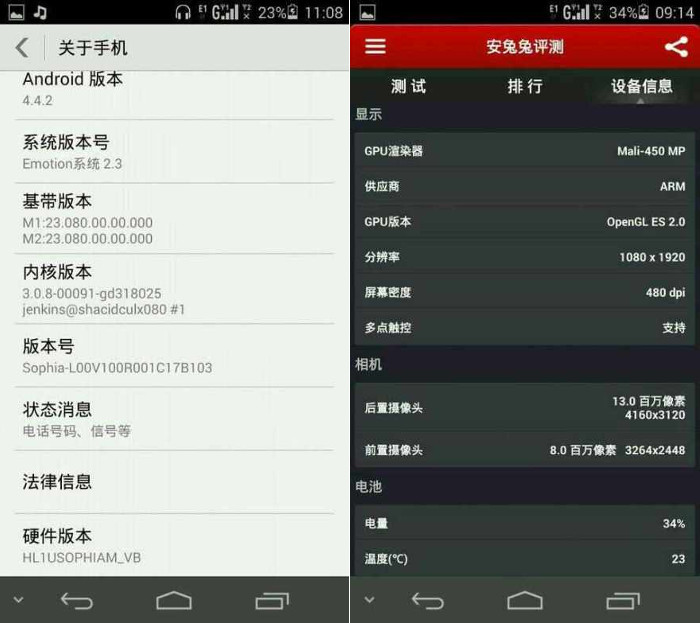 Huawei Ascend P7 Sophia will be powered by Android 4.4 KitKat