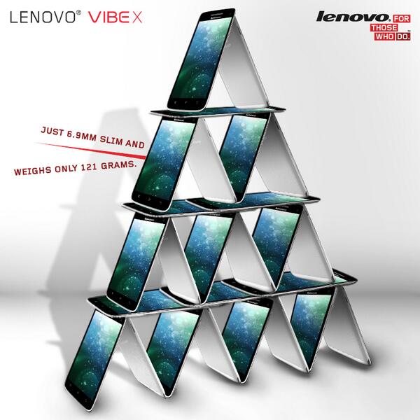Lenovo Vibe X revealed once again in by the company in creative images