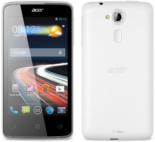 acer liquid z4 front and back